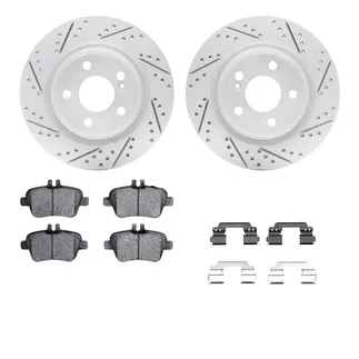 R1 Concepts WBUH1-63050 Brake Rotors - Carbon Coated - D/S W/ Optimum Oe Pads & Hdw